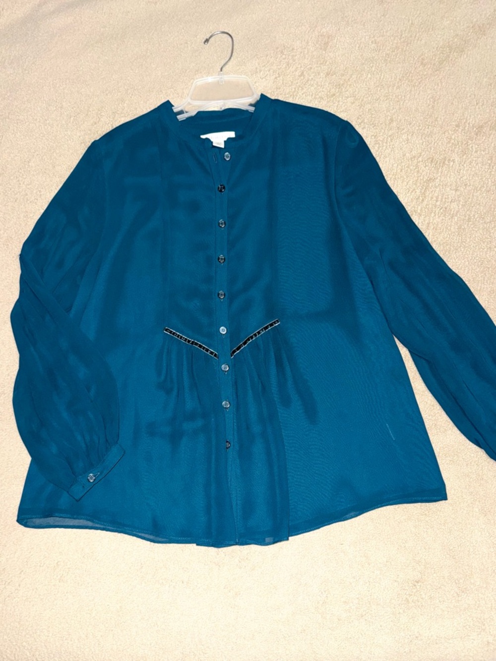 Coldwater Creek Sheer Button Down